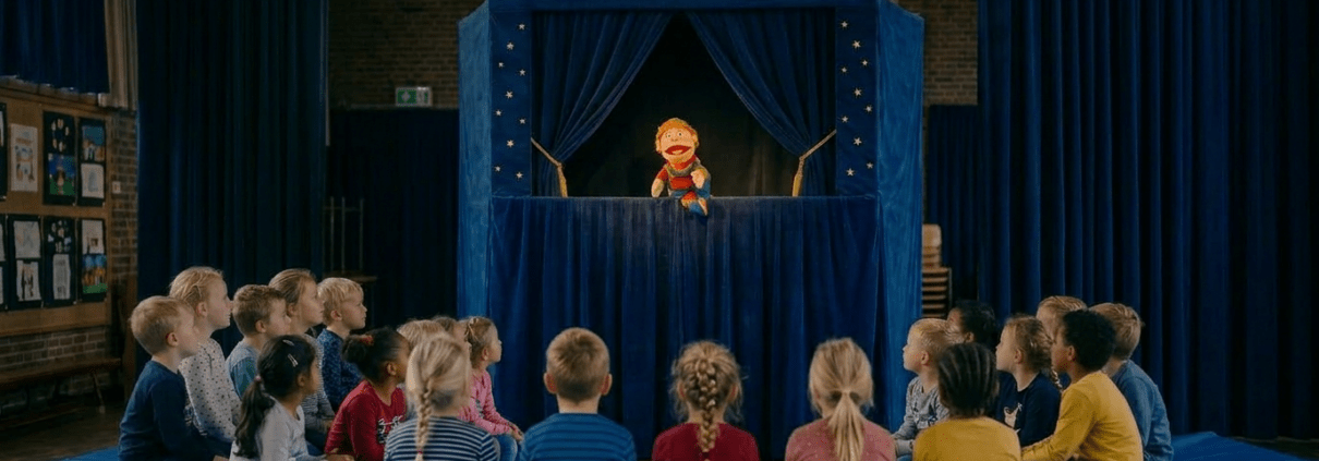 Poppenkast met AI gemaakt Poppenkast met publiek